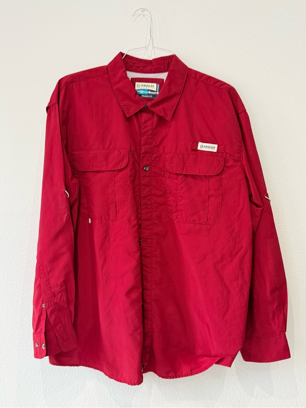 Magellan Outdoors Men's Red Lightweight fishing shirt